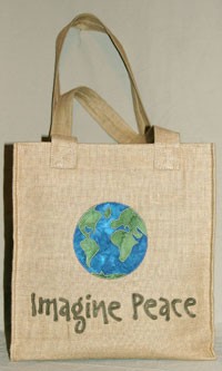 'Imagine Peace' Linen Tote Bag