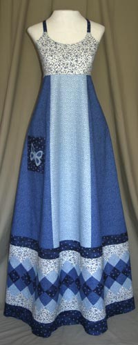 Blue Seminole Patchwork Dress