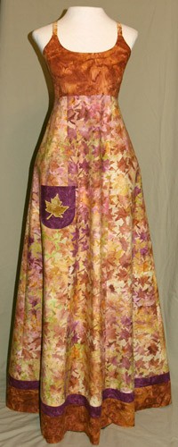 Autumn Maple Batik Dress