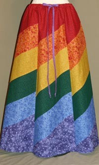 Rainbow Slant Skirt