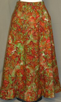 Rusty Batik Wrap Skirt