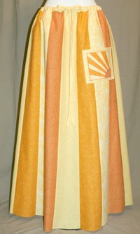 Sun Rays Striped Skirt