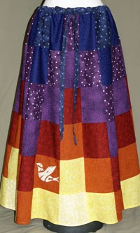Sunset Patchwork Skirt with Dove
