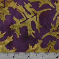 Purple Batik with Oak Leaves