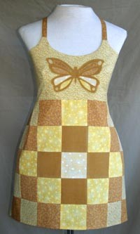Honey Butterfly Patchwork Apron Top