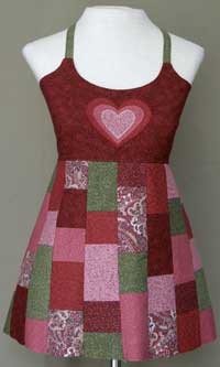 Random Patchwork Heart Apron Top